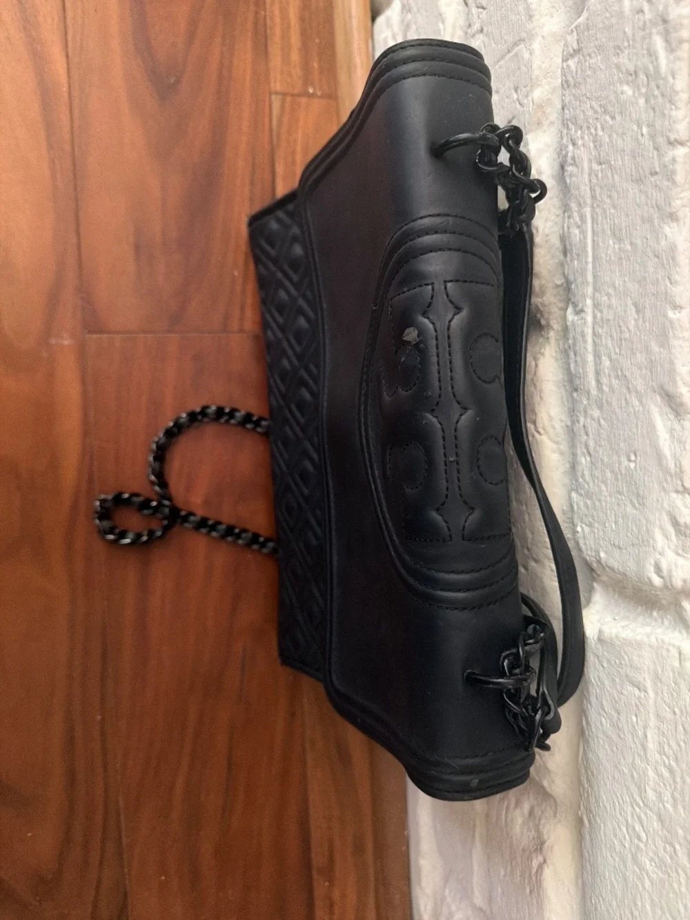 Matte black cross body
